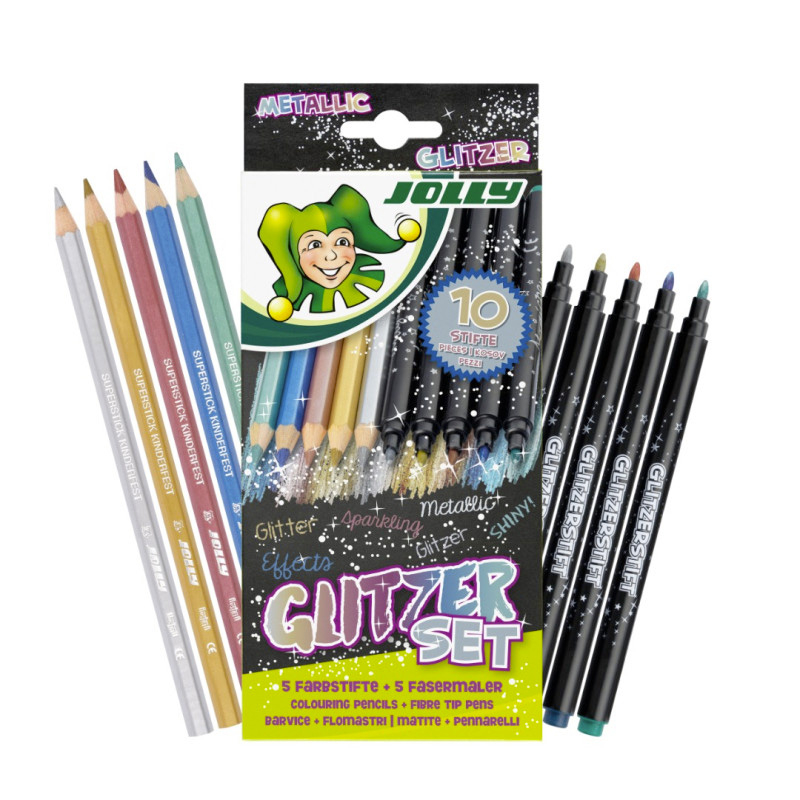 GLITTER SET - metalická sada 10